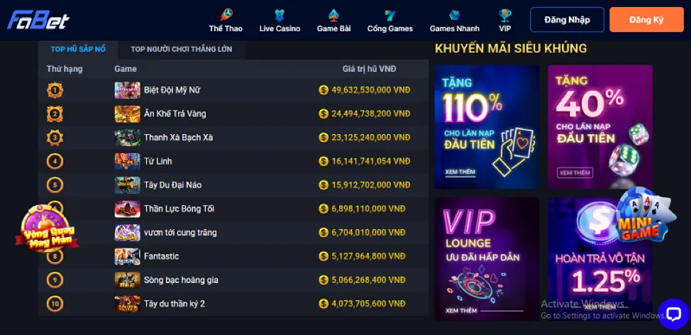Khuyến mãi chào mừng 18win